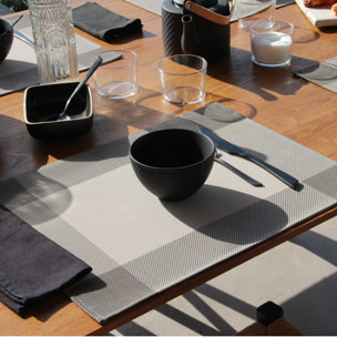 Set de table plastique lavable - Gris
