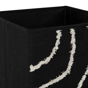Boîte de rangement Mix'n modul 31x31cm relief bali noir