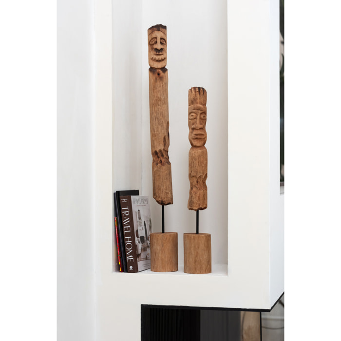 J-Line figurine Personnages Sur Pied Totem - bois - naturel