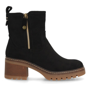 Botines cómodos para mujer con tacón y cremallera