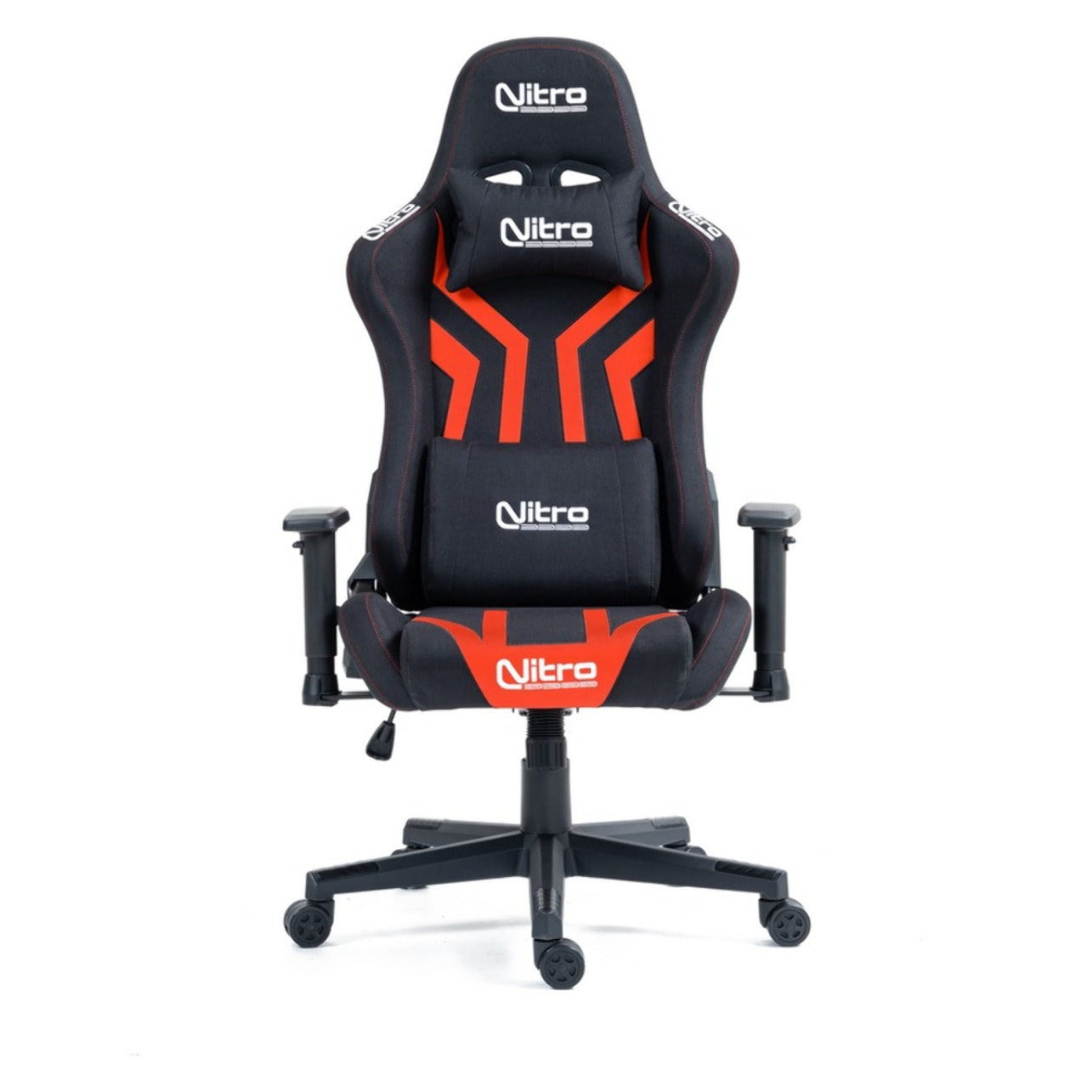 Poltrona da gaming in tessuto ed ecopelle rossa con cappello in omaggio - Flyco Pro