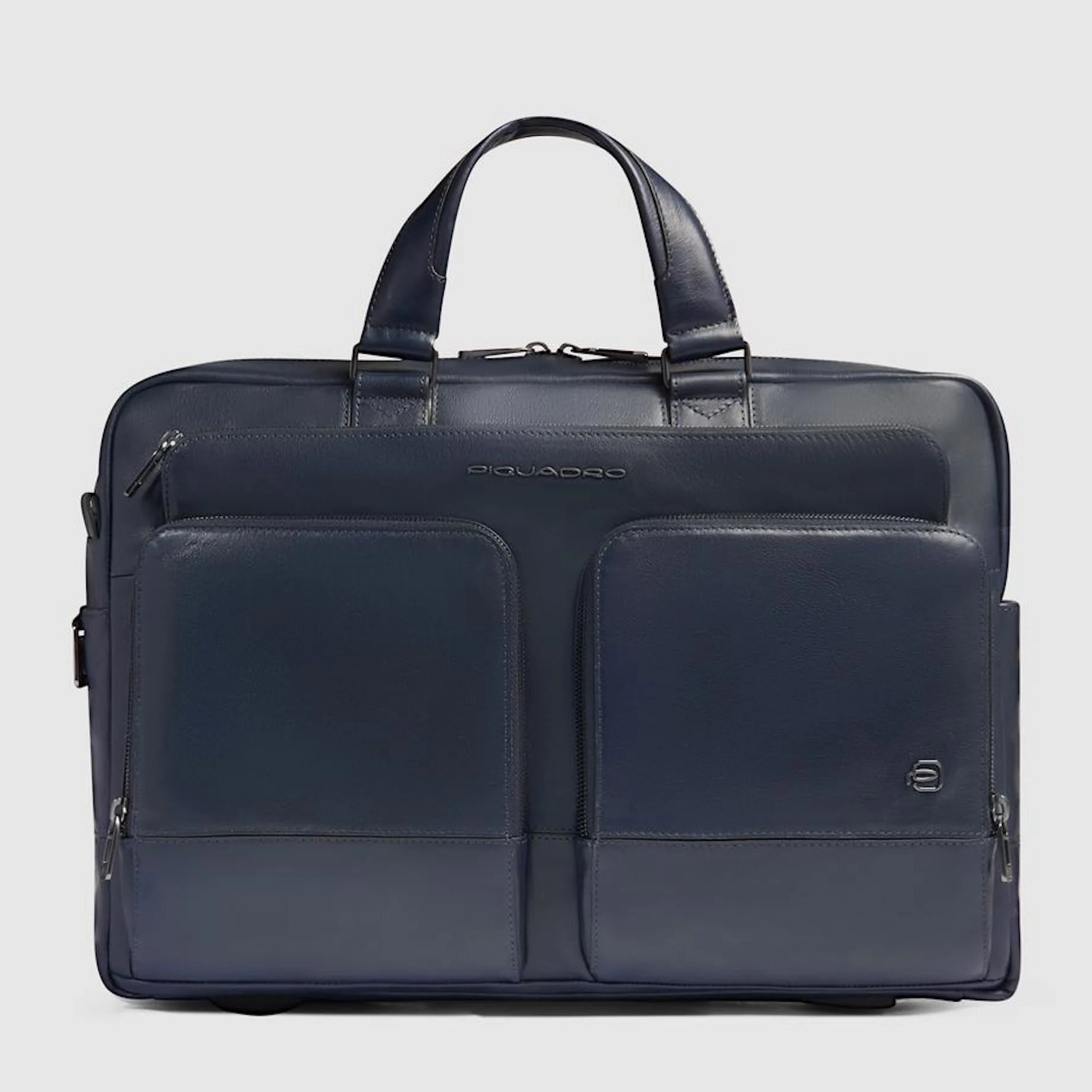 Piquadro Borsa porta in pelle porta pc e iPad® con protezione antiurto, tasca porta bottiglia