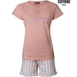 Coconuda Pigiama da Donna Corto Jersey 100% Cotone, Art. 2013