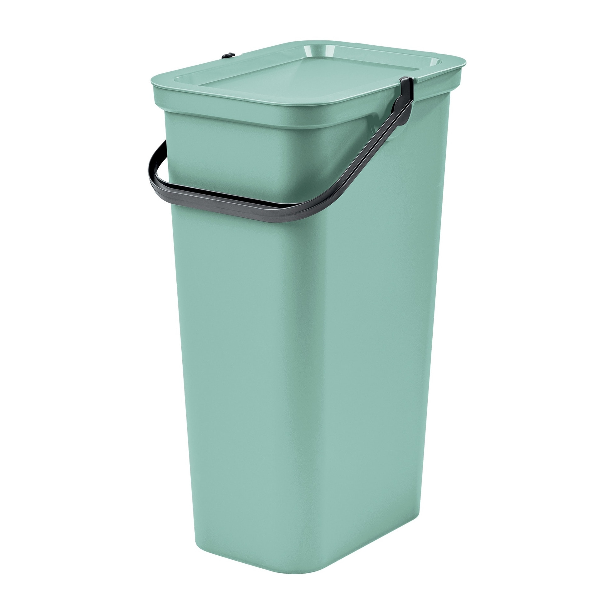 Papelera "moda" con asa salvia/grafito