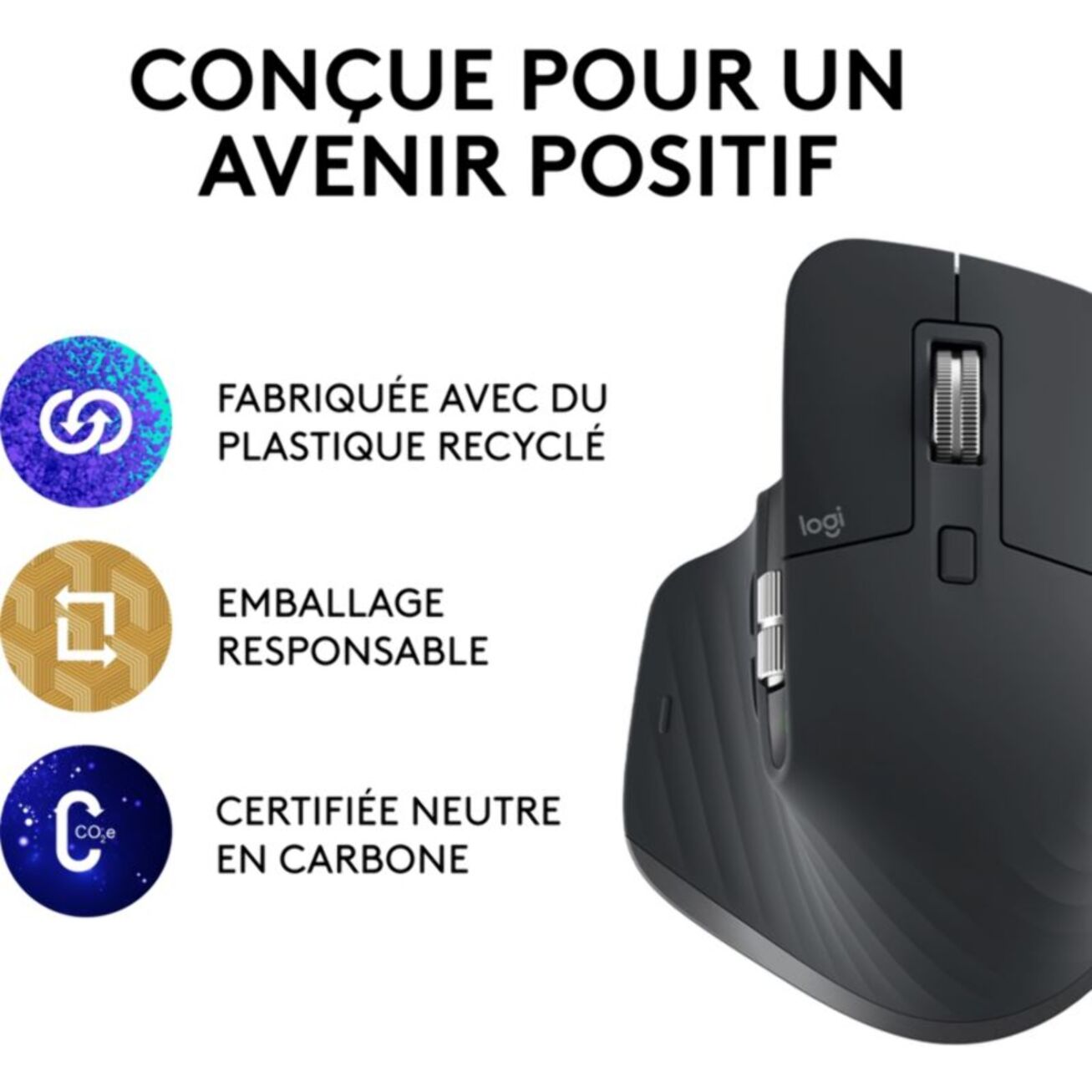 Souris sans fil LOGITECH MX Master 3s Graphite Ergonomique