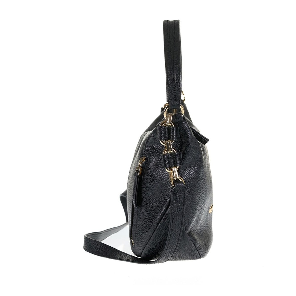 Borsa a spalla da donna Made in Italy - Modello Edera Plus - 100% pelle - 32.5 x 19.0 x 10.0 cm