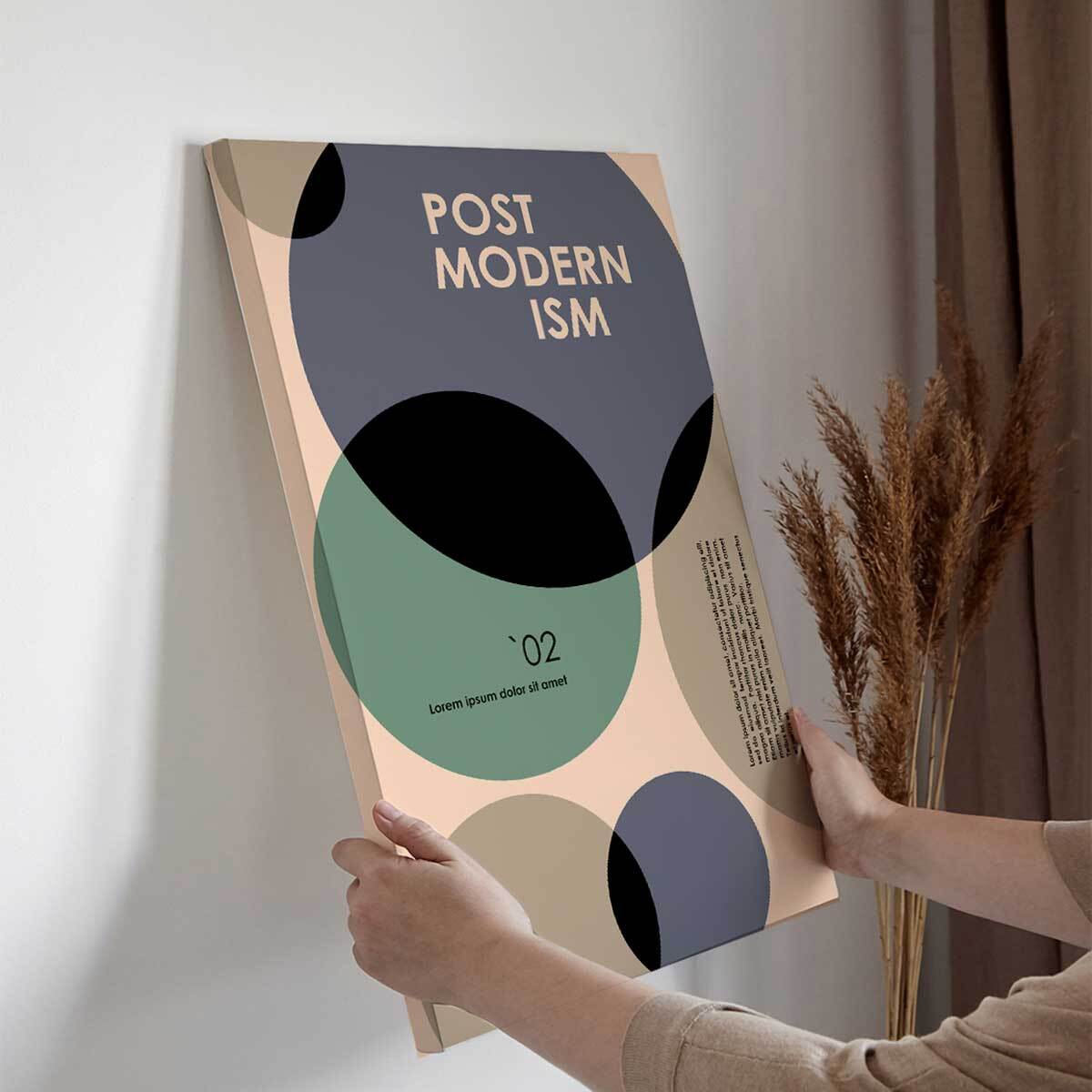 Tableau abstrait postmodernisme formes géométriques Toile imprimée