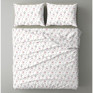 UNO CASA DESIGN Completo Letto Dec.Faldo_Piazza e mezza_Bianco