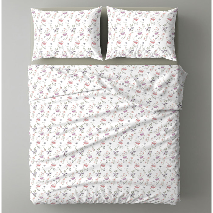 UNO CASA DESIGN Completo Letto Dec.Faldo_Piazza e mezza_Bianco