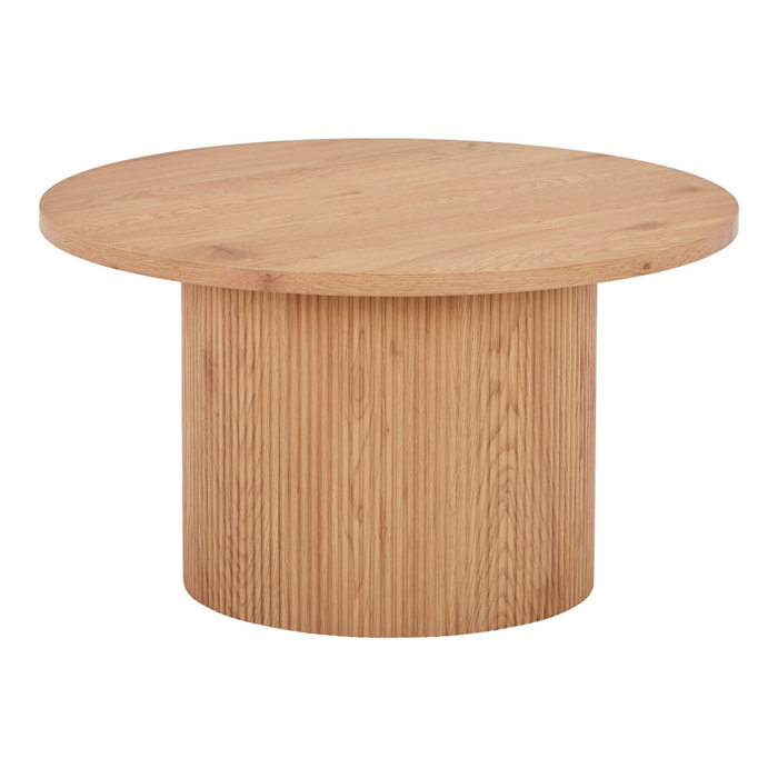 Tavolino da salotto Boavista rotondo in legno naturale ø80x45 cm
