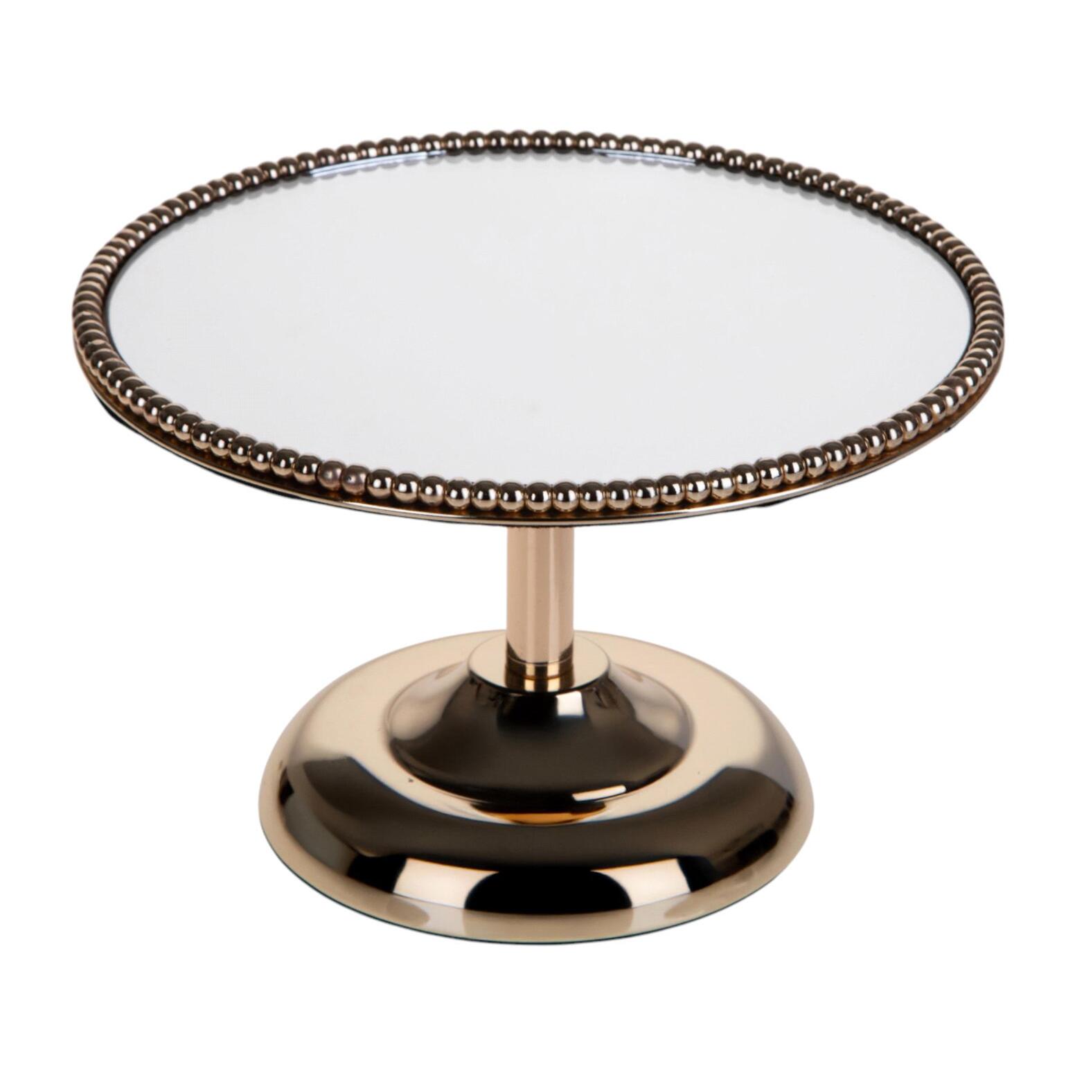 Alzata d.25xh16 cm con specchio elegance - Pezzi 1 - ORO - Bianchi Dino SpA