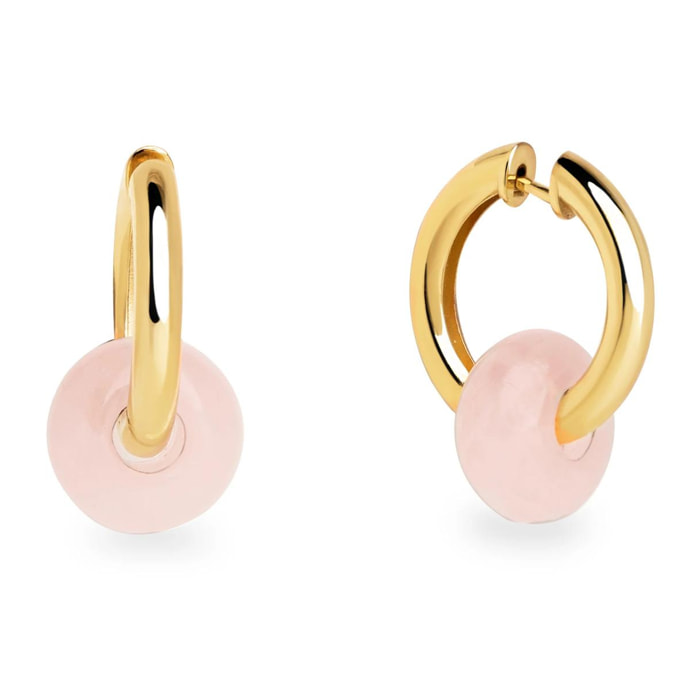 Pendientes Aro Carmen True Rose Baño Oro