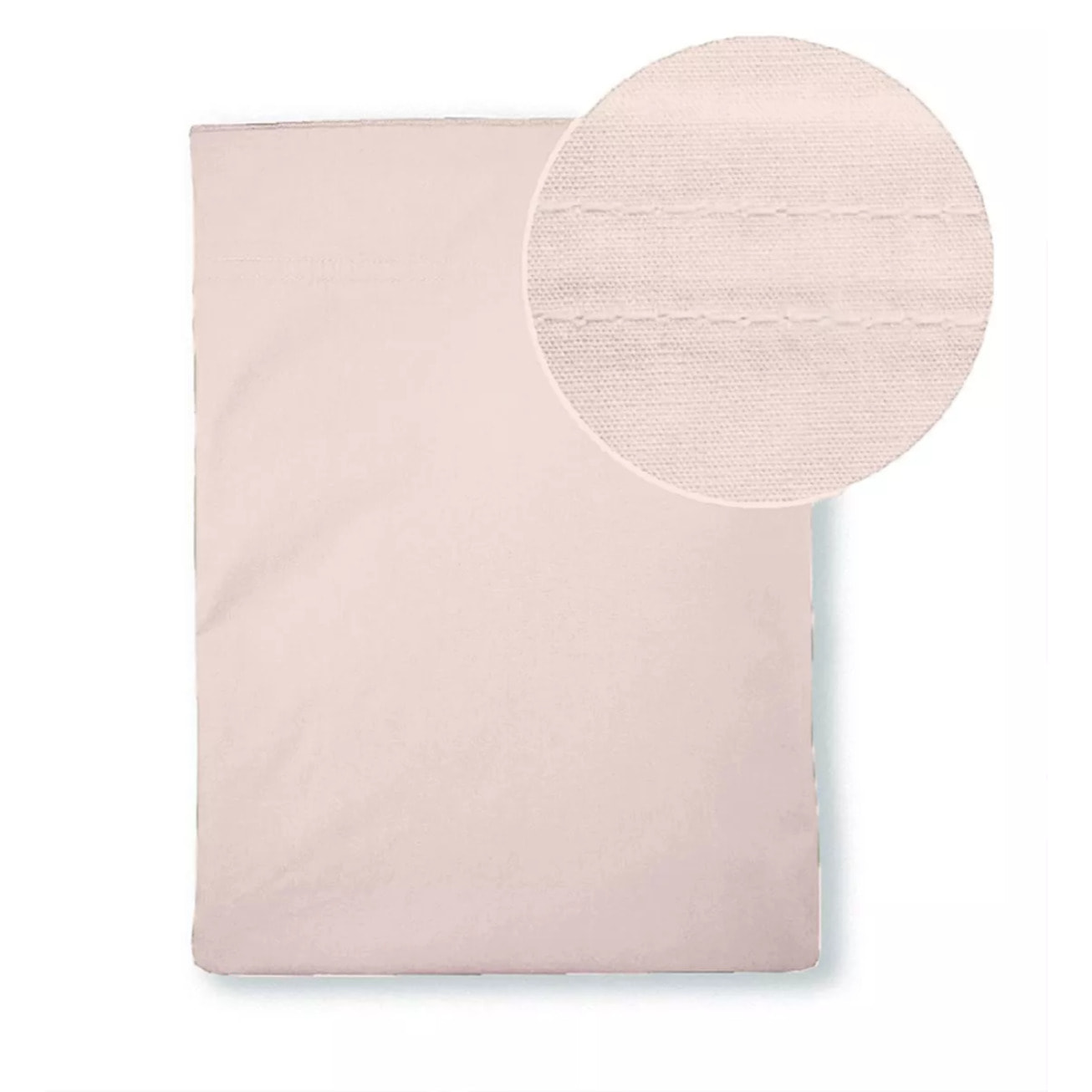 Drap plat percale de coton uni rose Giulia petale