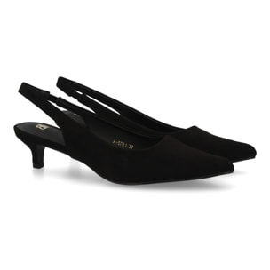 Zapato mujer slingback tacón bajo elegante