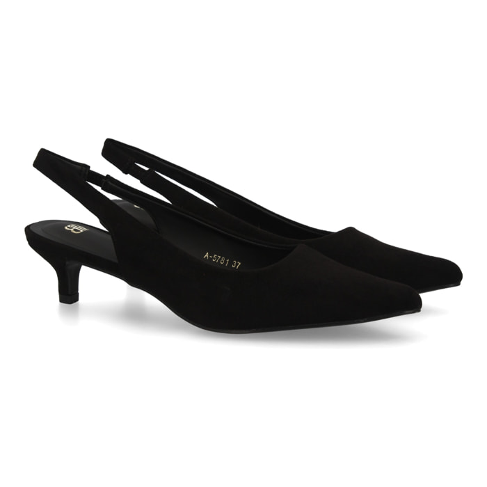Zapato mujer slingback tacón bajo elegante