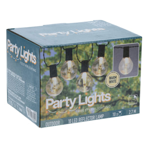 Guirnalda de luces led con bombillas, funciona con pilas - incluye temporizador