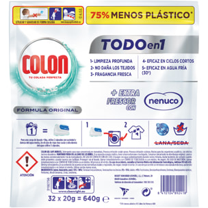 Colon Nenuco Detergente para la lavadora - 64 cápsulas (2x32)