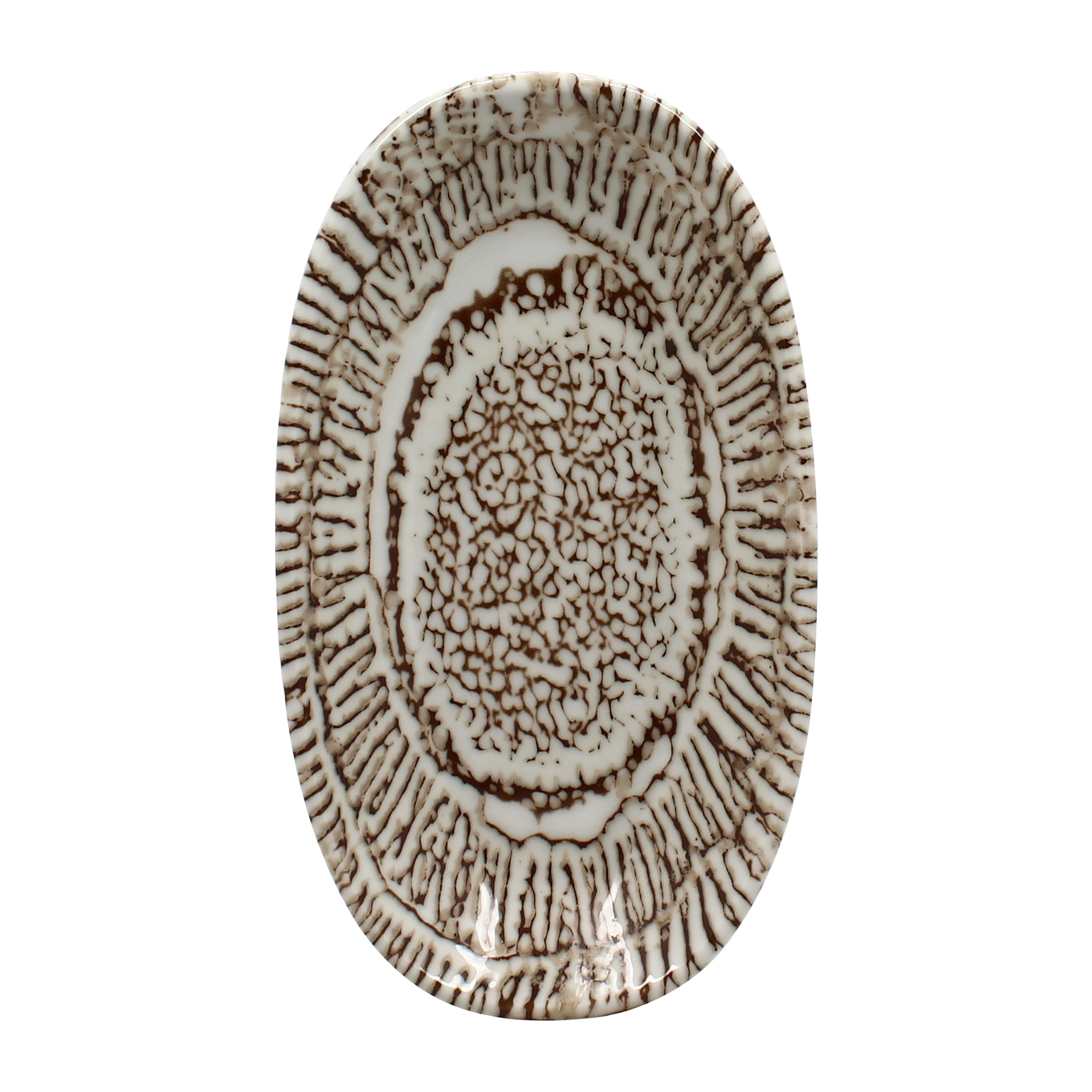 Lot de 6 assiettes de présentation en porcelaine marron 18,5cm LODGE