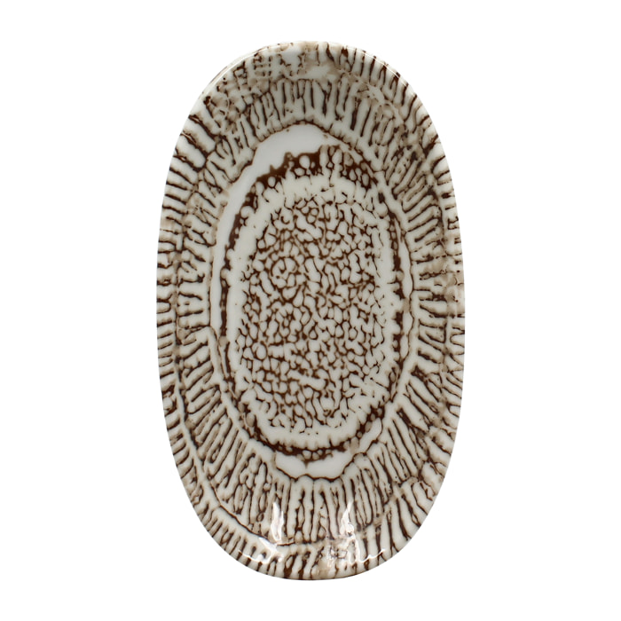Lot de 6 assiettes de présentation en porcelaine marron 18,5cm LODGE