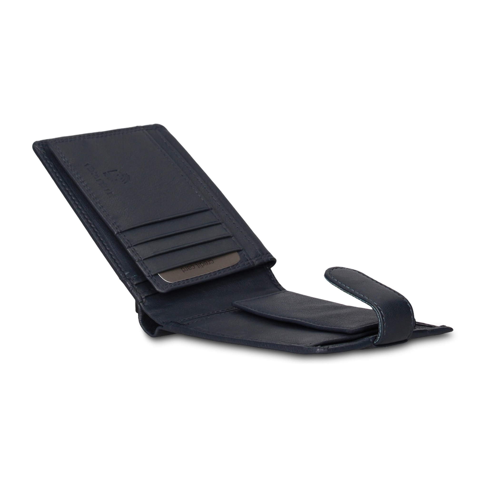 Portafoglio uomo in vera pelle - Modello Erebus Pro - Casual - 12.5 x 10.0 x 2.5 cm