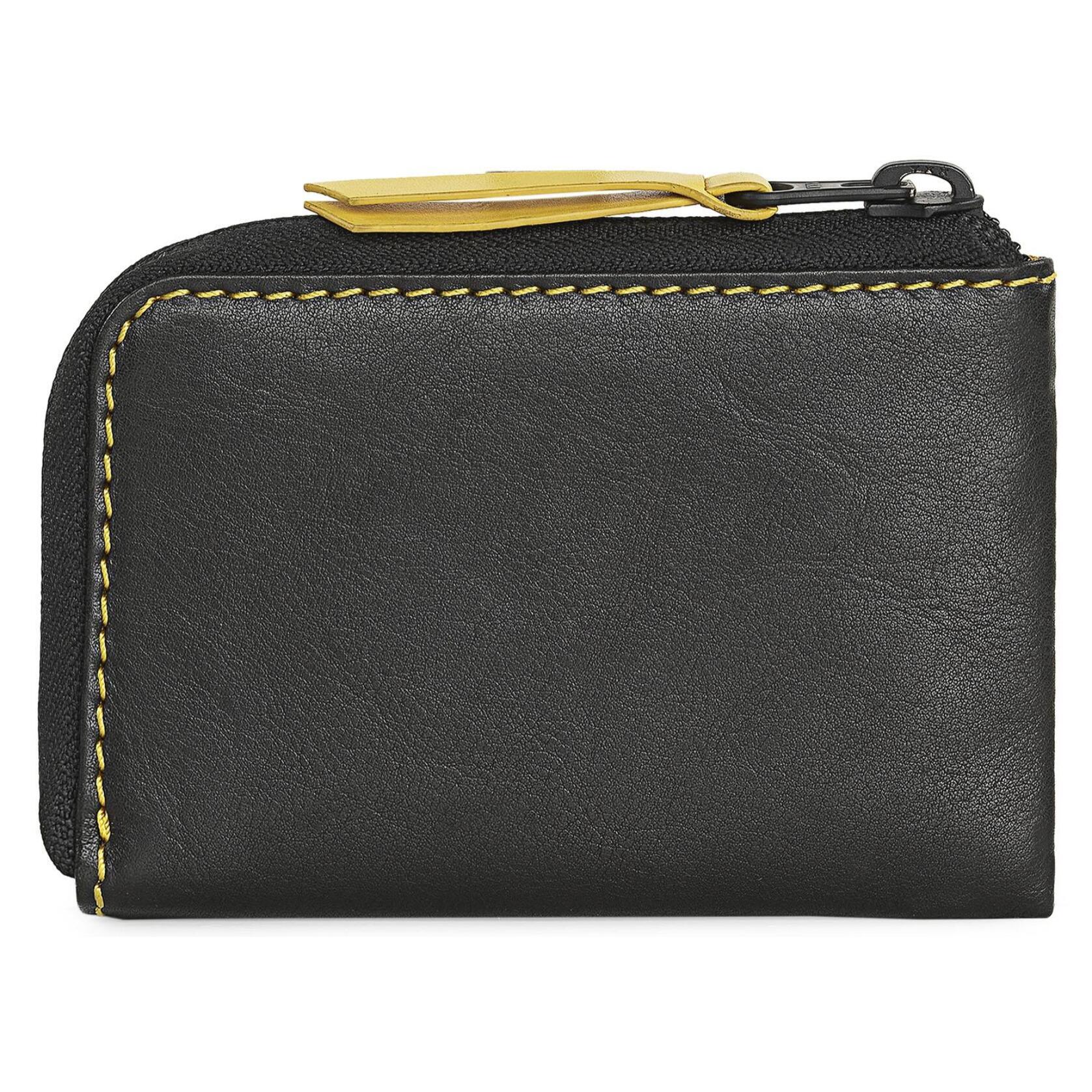 Monedero Piel Hombre Lois Temple Negro-Amarillo