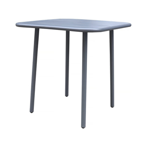 Table de jardin en métal "Bilbao" - 70 x 70 x 71 cm - Gris
