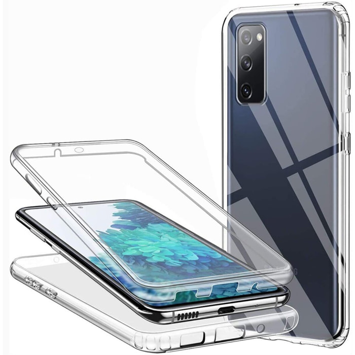 Coque Samsung Galaxy S20 FE 360° intégrale Protection avant et arrière silicone transparente