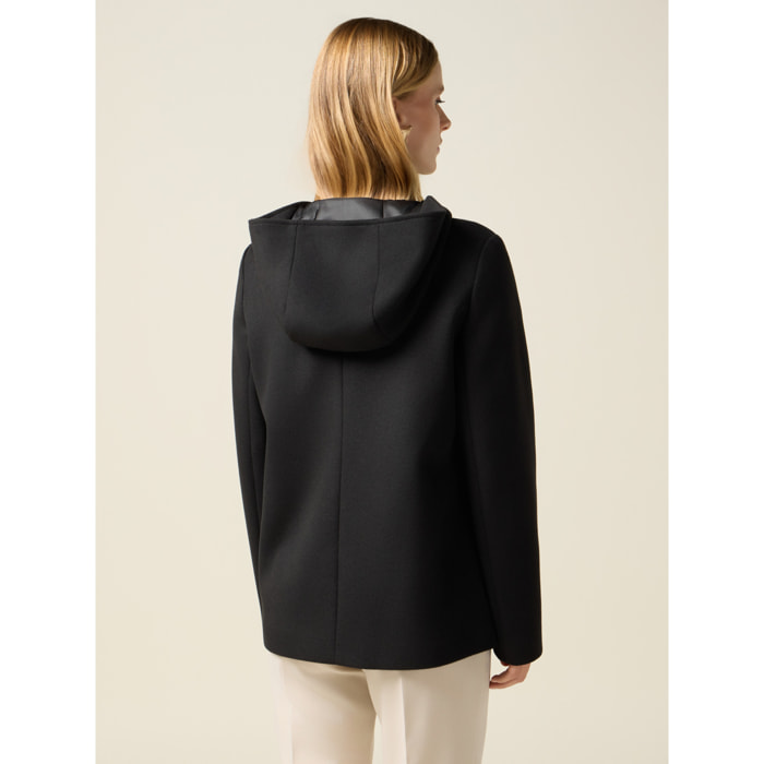 Oltre - Chaqueta con capucha y hebilla - Negro