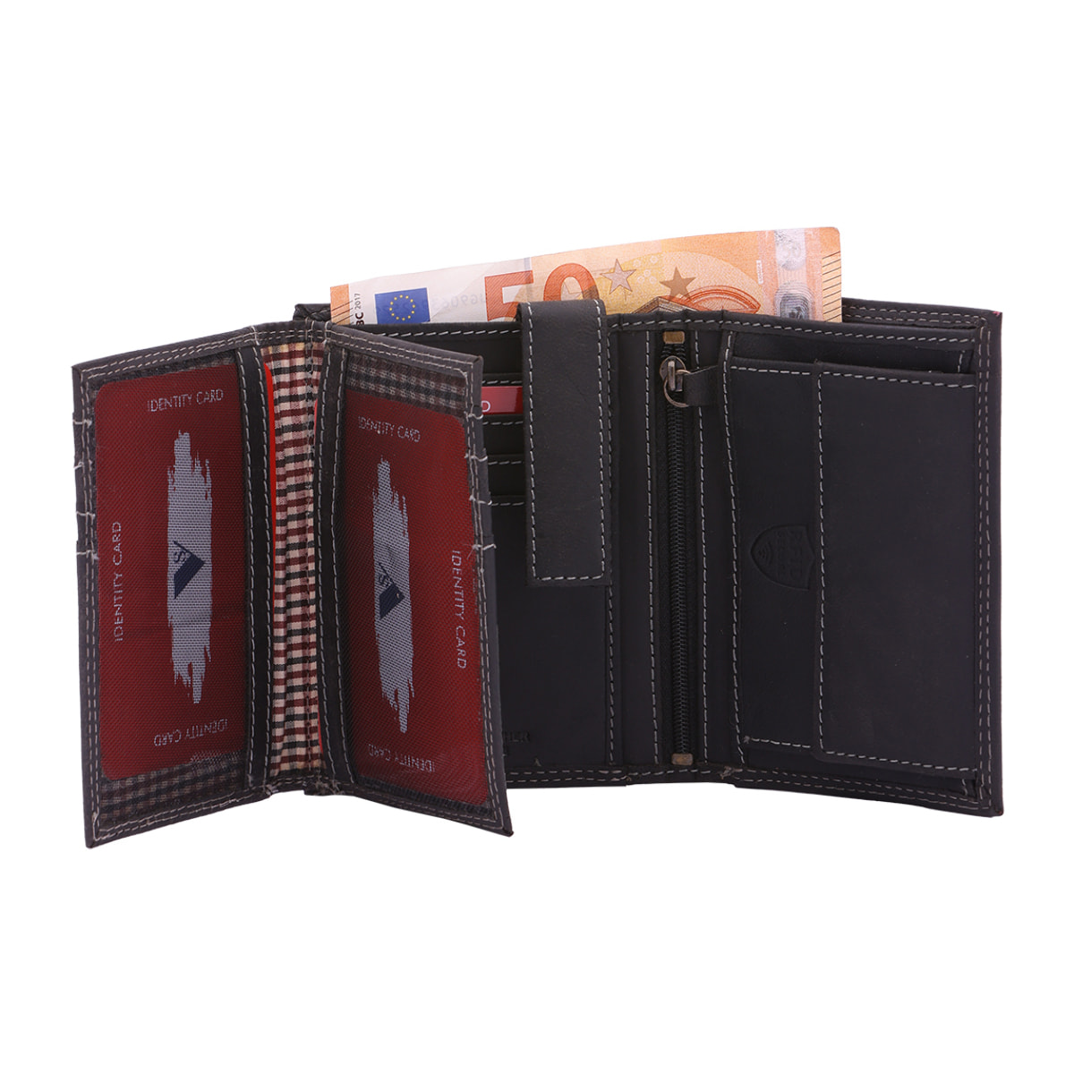 Portafoglio  da uomo In Vera pelle Made in Italy 10x13x3 cm