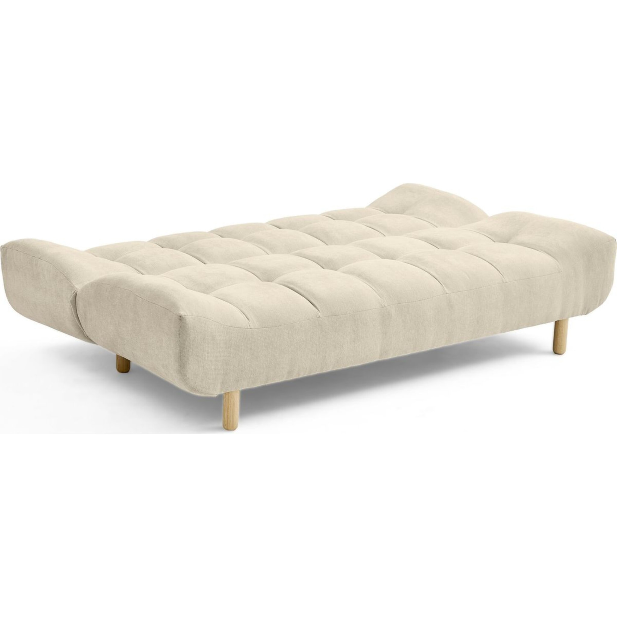 Canapé capitonné convertible 3 places en tissu chenille - BUMPY