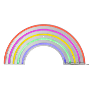 Tube néon mural led "Arc en ciel" L38cm