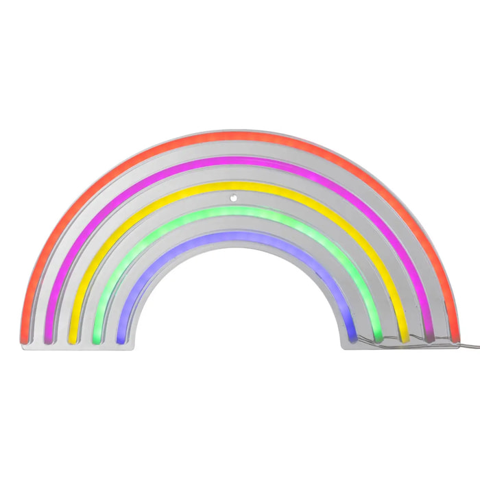 Tube néon mural led "Arc en ciel" L38cm