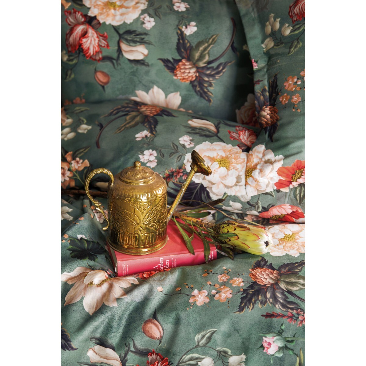 Parure housse de couette et taies oreiller 100% Satin de Coton imprimé