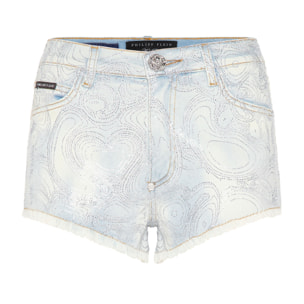 PHILIPP PLEIN Denim Shorts TEDDY