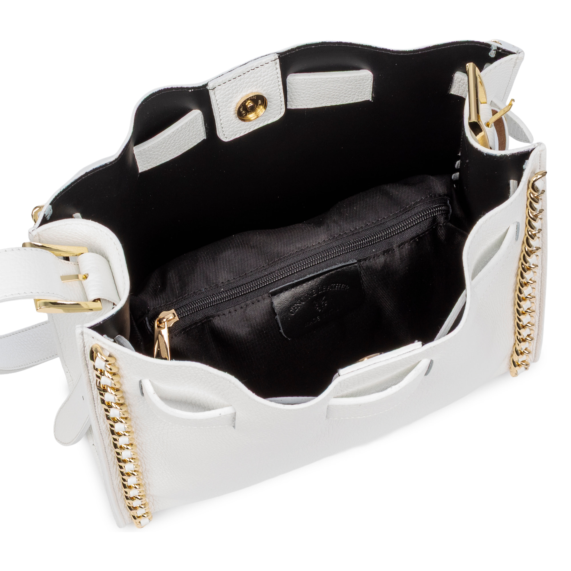 Barano borsa a spalla donna. Pelle autentica Dollaro.