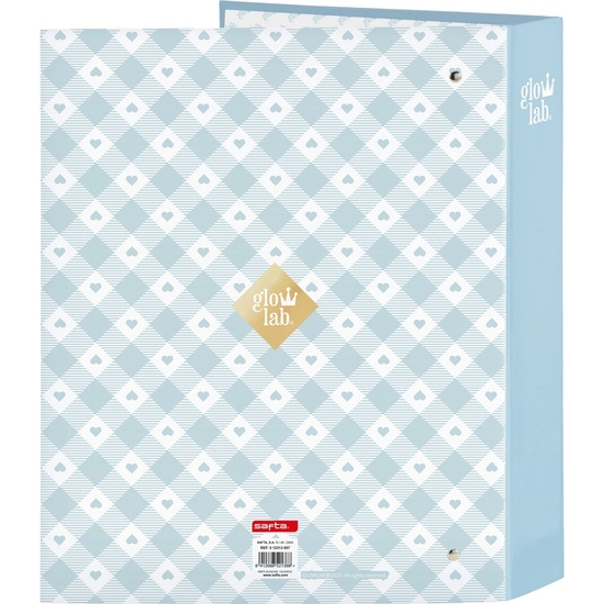 Carpeta f. 4 anillas 35mm lomo ancho glowlab "cisnes"