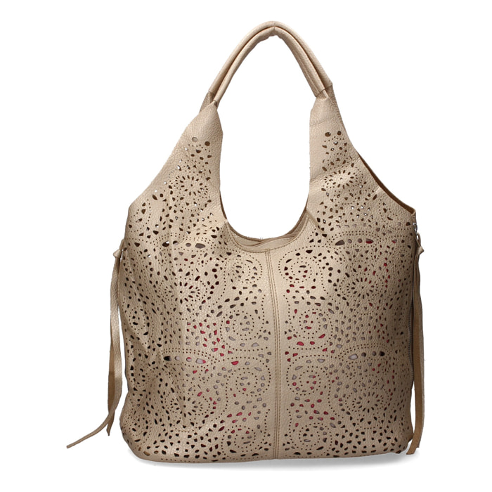 Bolso de hombro de Mujer con dos piezas, diseño moderno con detalles en los laterales