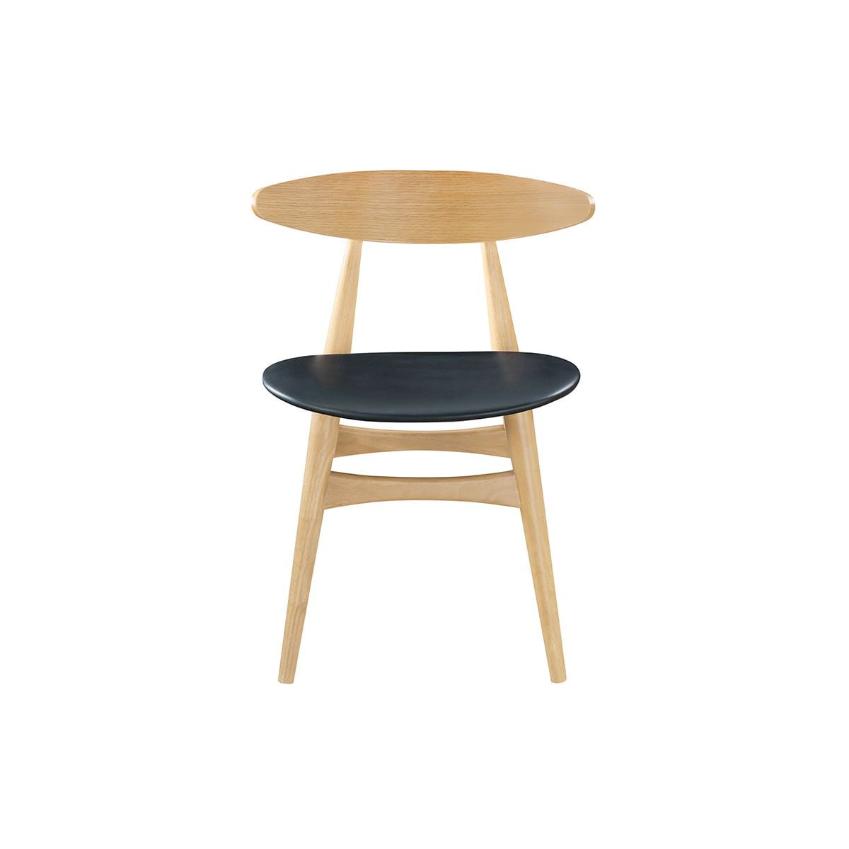 Chaises scandinaves en bois clair et noir (lot de 2) WALFORD