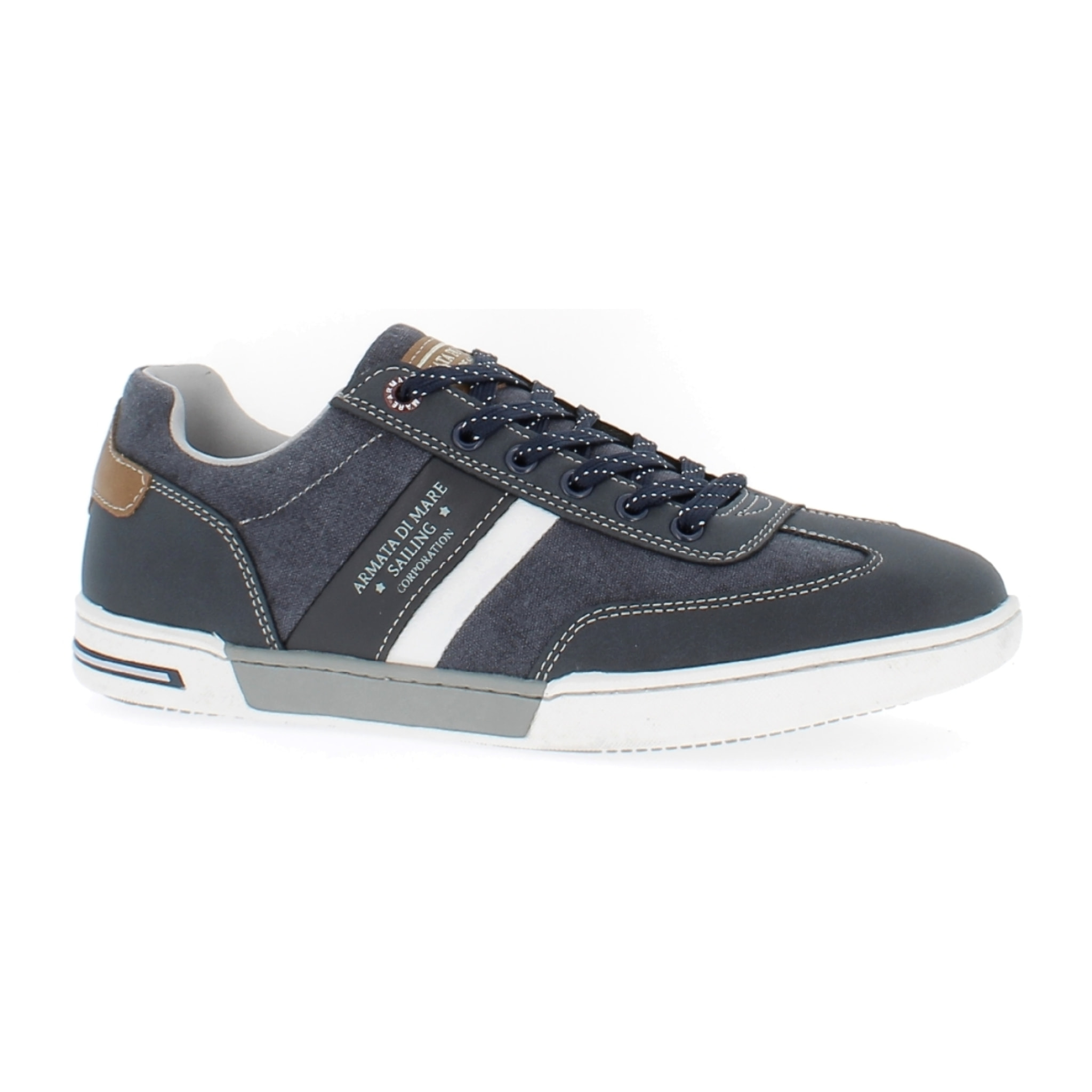 Armata di Mare Scarpe Uomo Court Sneakers Casual con Soletta Rimovibile in Memory Foam AMU SS22M146 Navy