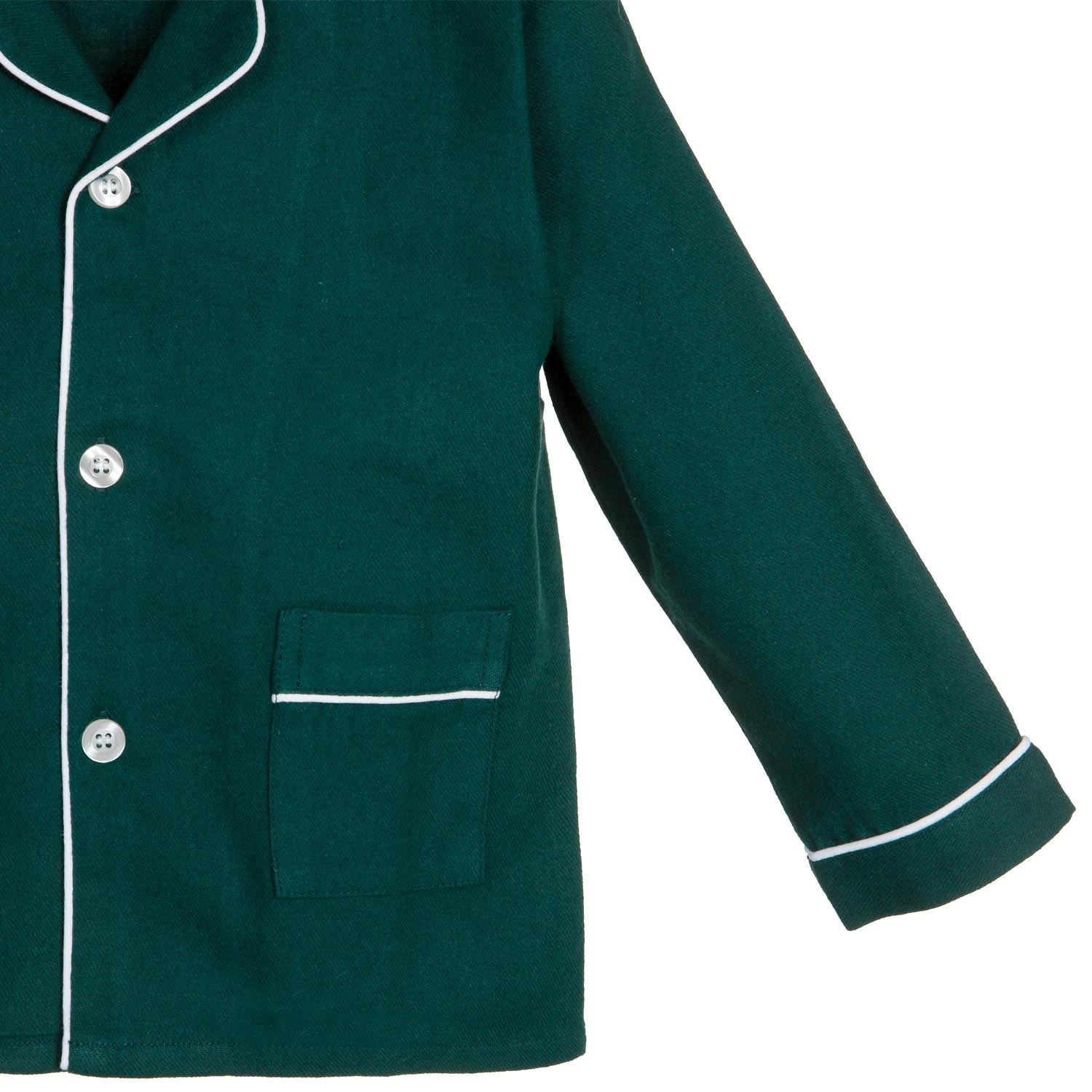 PIGIAMA BABY in flanella verde