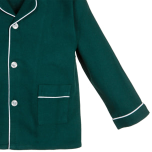 PIGIAMA BABY in flanella verde