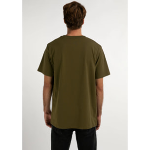 Camiseta Básica Logo Flag  Khaki D.Franklin