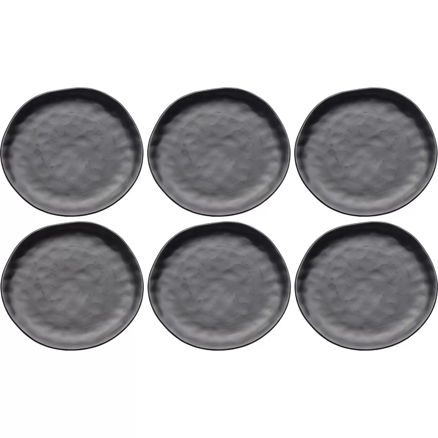 Assiettes Organic 26cm noires set de 6 Kare Design