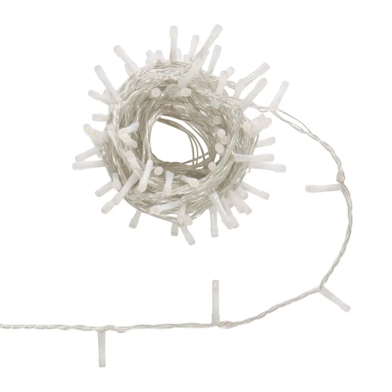Guirlande lumineuse d'extérieur 7,5 m 100 LED ambré fil transparent 13 fonctions avec minuteur sur secteur