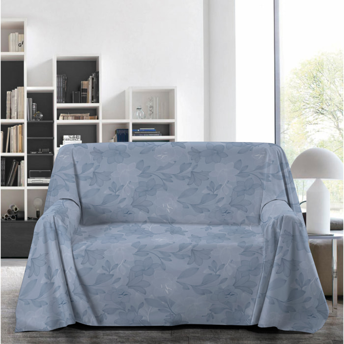 Telo Arredo Multiuso In 100% Cotone Disegno Lily Blu