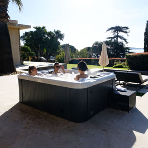 Bestway Spa acrylique rectangulaire 3 personnes 10 jets eau 14 jets air