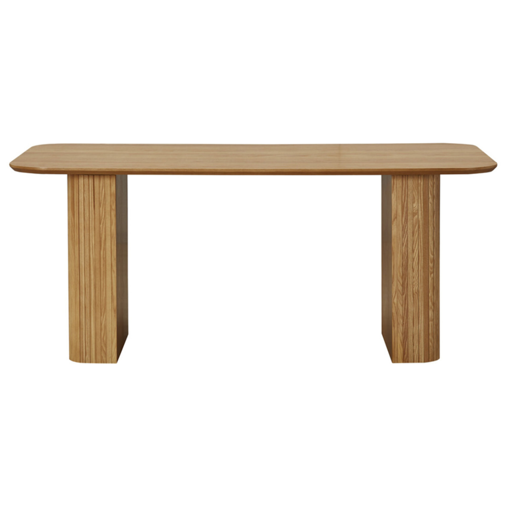 Milazzo - table à manger - bois plaqué chêne et cannage - 180 cm - Bois