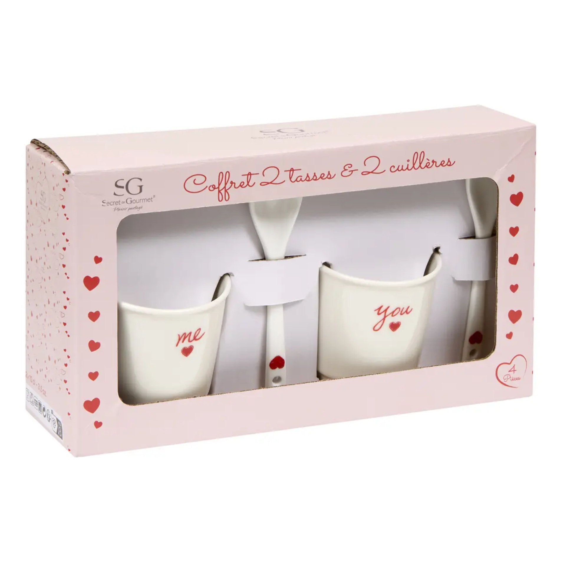 Coffret de 2 tasses Valentine