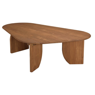 SIXTINE - Table basse forme organique 120x80cm en bois de teck recyclé
