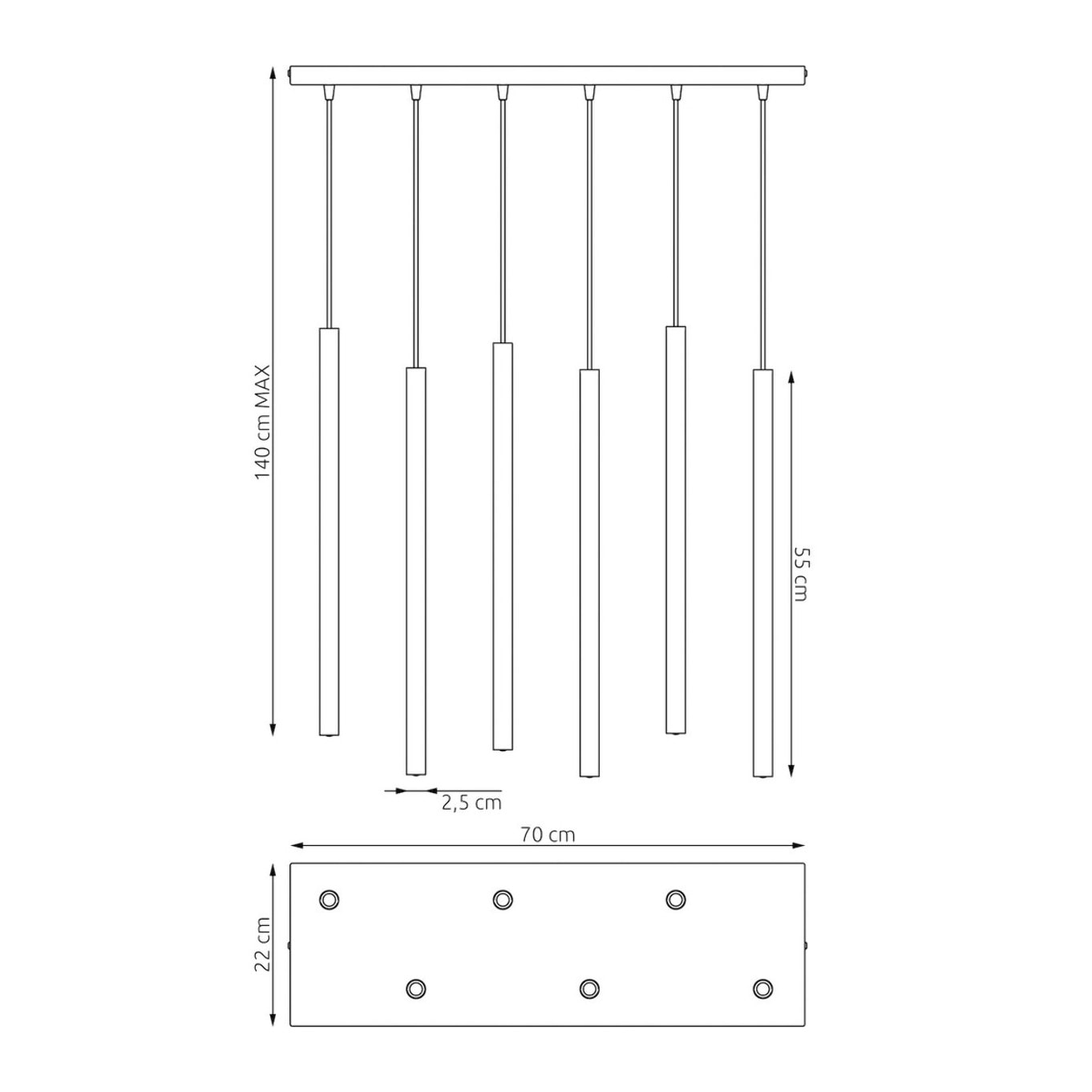 Lampada a sospensione SELTER in acciaio beige